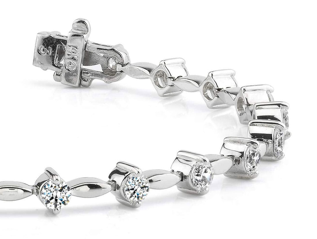 Classic Diamond Link Diamond Bracelet with 1.02 ct.(finished) 2mm - Luxury Time NYC