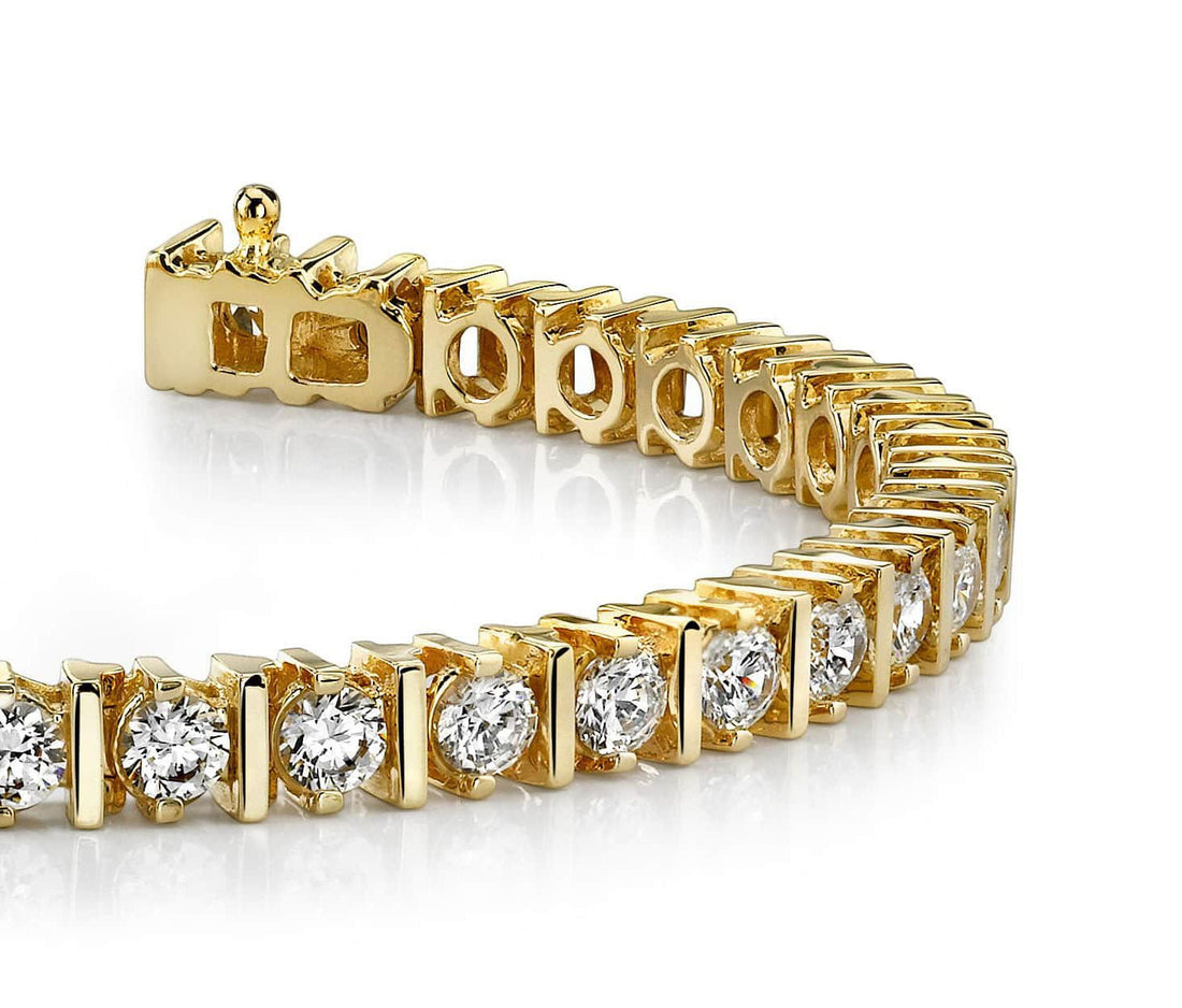 Classic Diamond Link Prong Set Diamond Tennis Bracelet with 13.00 ct.(finished) 5mm - Luxury Time NYC