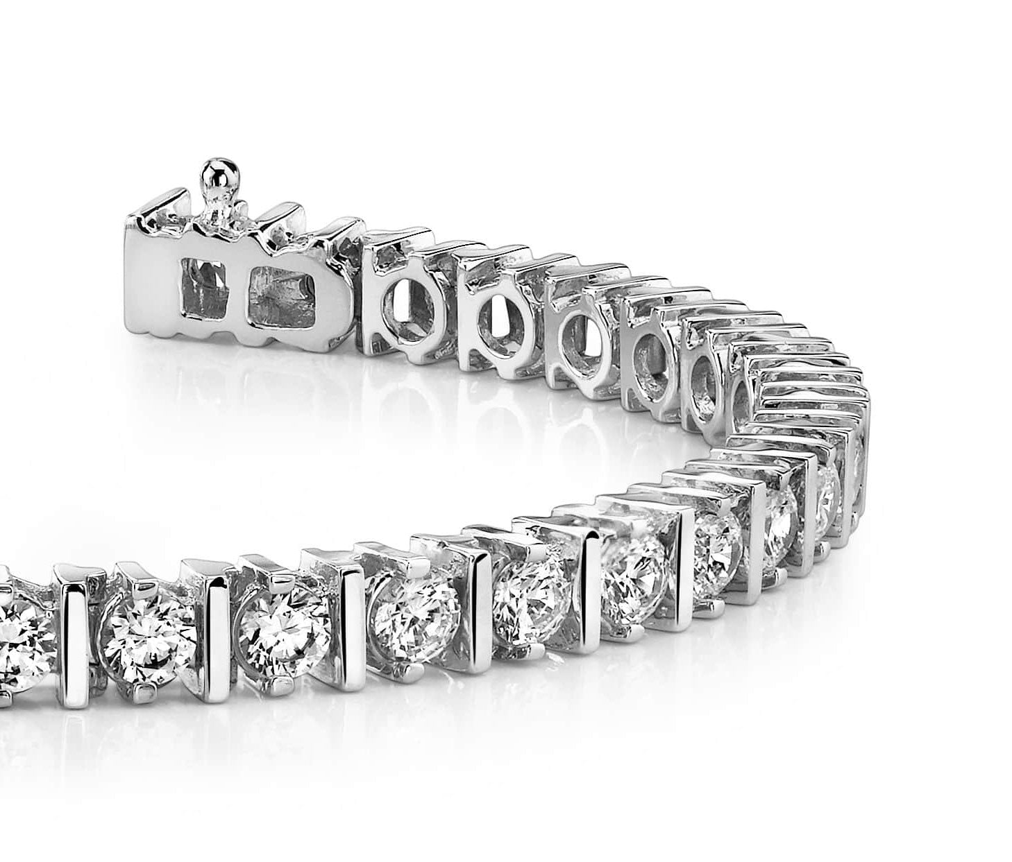 Classic Diamond Link Prong Set Diamond Tennis Bracelet with 2.00 ct.(finished) 2.0mm - Luxury Time NYC