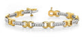 Classic Figure 8 Link Diamond Bracelet with 1.00 ct.(finished) 1.5mm - Luxury Time NYC