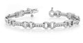 Classic Figure 8 Link Diamond Bracelet with 1.00 ct.(finished) 1.5mm - Luxury Time NYC