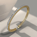 Classic Four Prong Flexible Diamond Bangle with 5.50 ct.(finished) 3.2mm - Luxury Time NYC