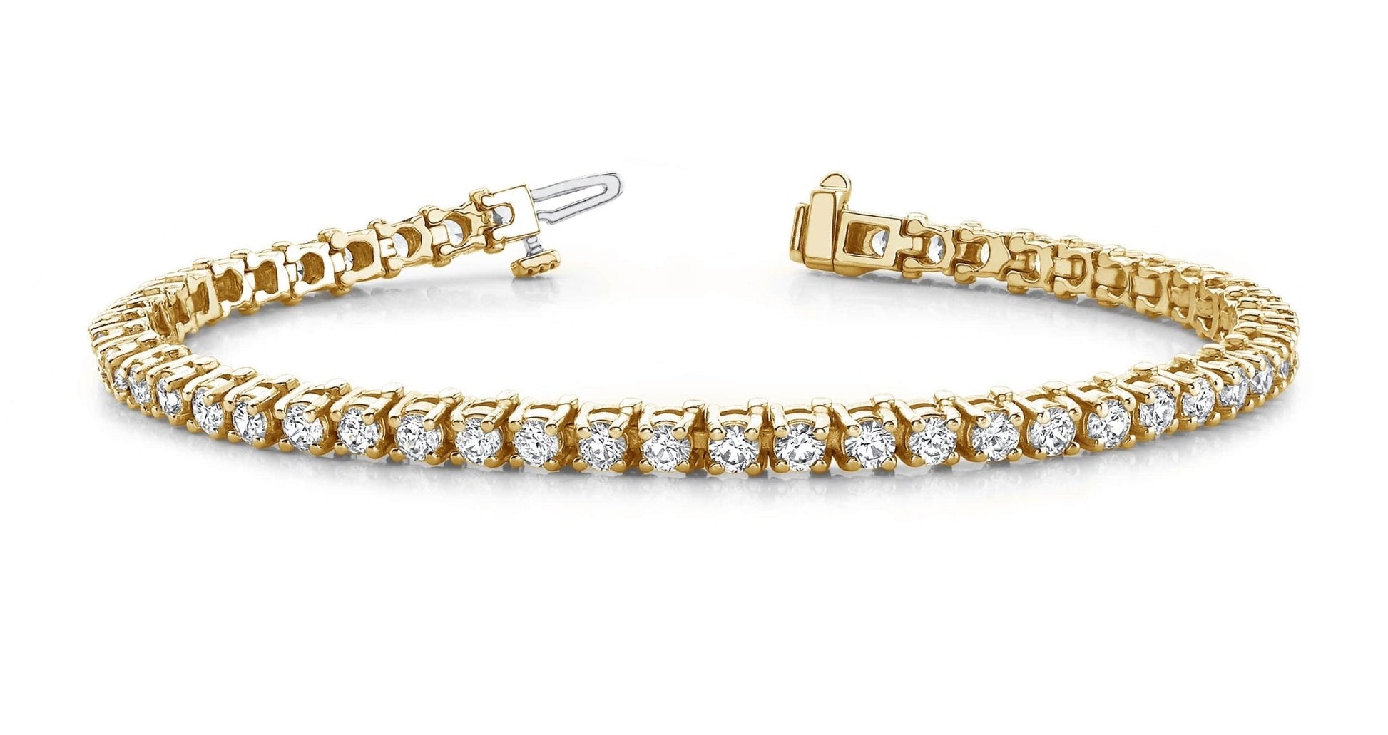 Classic Four Prong Round Diamond Tennis Bracelet with 2.02 ct.(finished) 1.9mm - Luxury Time NYC