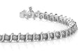 Classic Illusion S Diamond Tennis Bracelet with 0.54 ct.(finished) 1.0mm - Luxury Time NYC