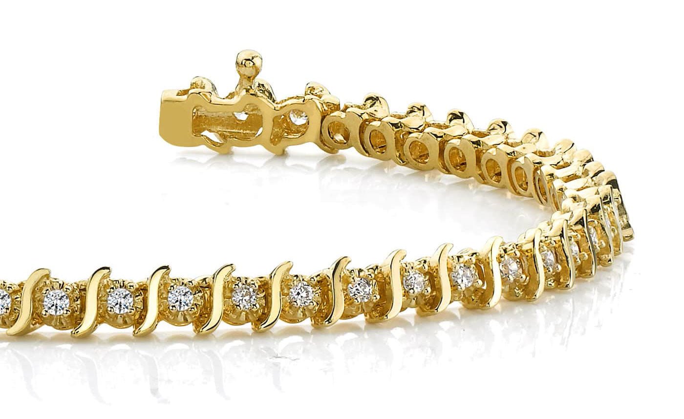 Classic Illusion S Diamond Tennis Bracelet with 0.54 ct.(finished) 1.0mm - Luxury Time NYC