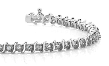 Classic Illusion S Diamond Tennis Bracelet with 1.52 ct.(finished) 2.0mm - Luxury Time NYC