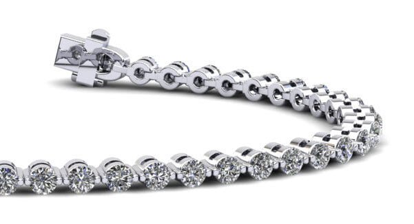 Classic Prong Set Diamond Tennis Bracelet with 2.90 ct.(finished) 2.5mm - Luxury Time NYC