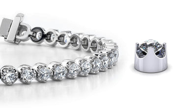 Classic Prong Set Lab - Grown Diamond Tennis Bracelet with 13.50 ct.(finished) 5.0mm - Luxury Time NYC