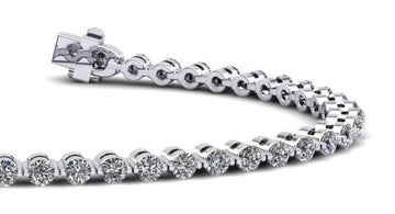 Classic Prong Set Lab - Grown Diamond Tennis Bracelet with 3.87 ct.(finished) 2.8mm - Luxury Time NYC