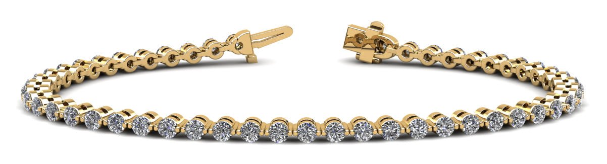 Classic Prong Set Lab - Grown Diamond Tennis Bracelet with 3.87 ct.(finished) 2.8mm - Luxury Time NYC