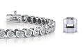 Classic Round Bezel Set Diamond Tennis Bracelet with 8.00 ct.(finished) 4.0mm - Luxury Time NYC