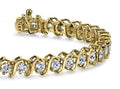 Classic S Shaped Diamond Tennis Bracelet with 0.77 ct.(finished) 1.25mm - Luxury Time NYC