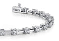 Classic Solid Rectangle Link Lab - Grown Diamond Bracelet with 3.96 ct.(finished) 3.7mm - Luxury Time NYC