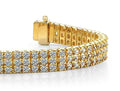 Classic Three Row Diamond Bracelet with 3.38 ct.(finished) 1.5mm - Luxury Time NYC