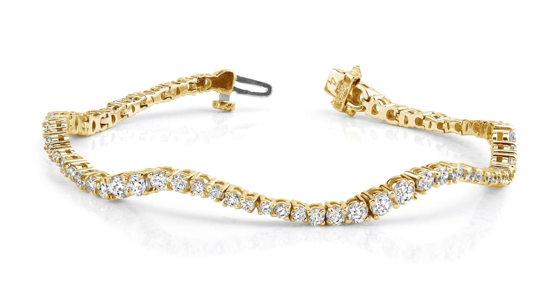 Classic Wave Journey Bracelet In Lab - Grown Diamond with 4.99 ct.(finished) - Luxury Time NYC