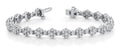 Cluster Flower Link Diamond Bracelet with 4.64 ct.(finished) 1.7mm, 2.2mm, 2.5mm - Luxury Time NYC