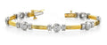 Column Link Bezel Set Diamond Bracelet with 0.70 ct.(finished) 3.0mm - Luxury Time NYC