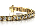 Cross Directional Link Diamond Bracelet with 1.01 ct.(finished) 1.7mm - Luxury Time NYC