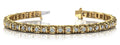 Cross Directional Link Diamond Bracelet with 1.01 ct.(finished) 1.7mm - Luxury Time NYC