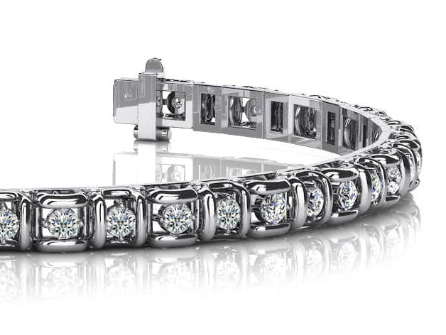 Cross Directional Link Diamond Bracelet with 3.04 ct.(finished) 2.7mm - Luxury Time NYC