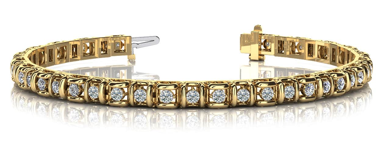 Cross Directional Link Lab - Grown Diamond Bracelet with 1.98 ct.(finished) 2.2mm - Luxury Time NYC