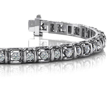 Cross Directional Link Lab - Grown Diamond Bracelet with 2.52 ct.(finished) 2.5mm - Luxury Time NYC