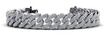 Cuban Link Two Rows Women Lab - Grown Diamond Bracelet with 4.66 ct.(finished) 1mm - Luxury Time NYC