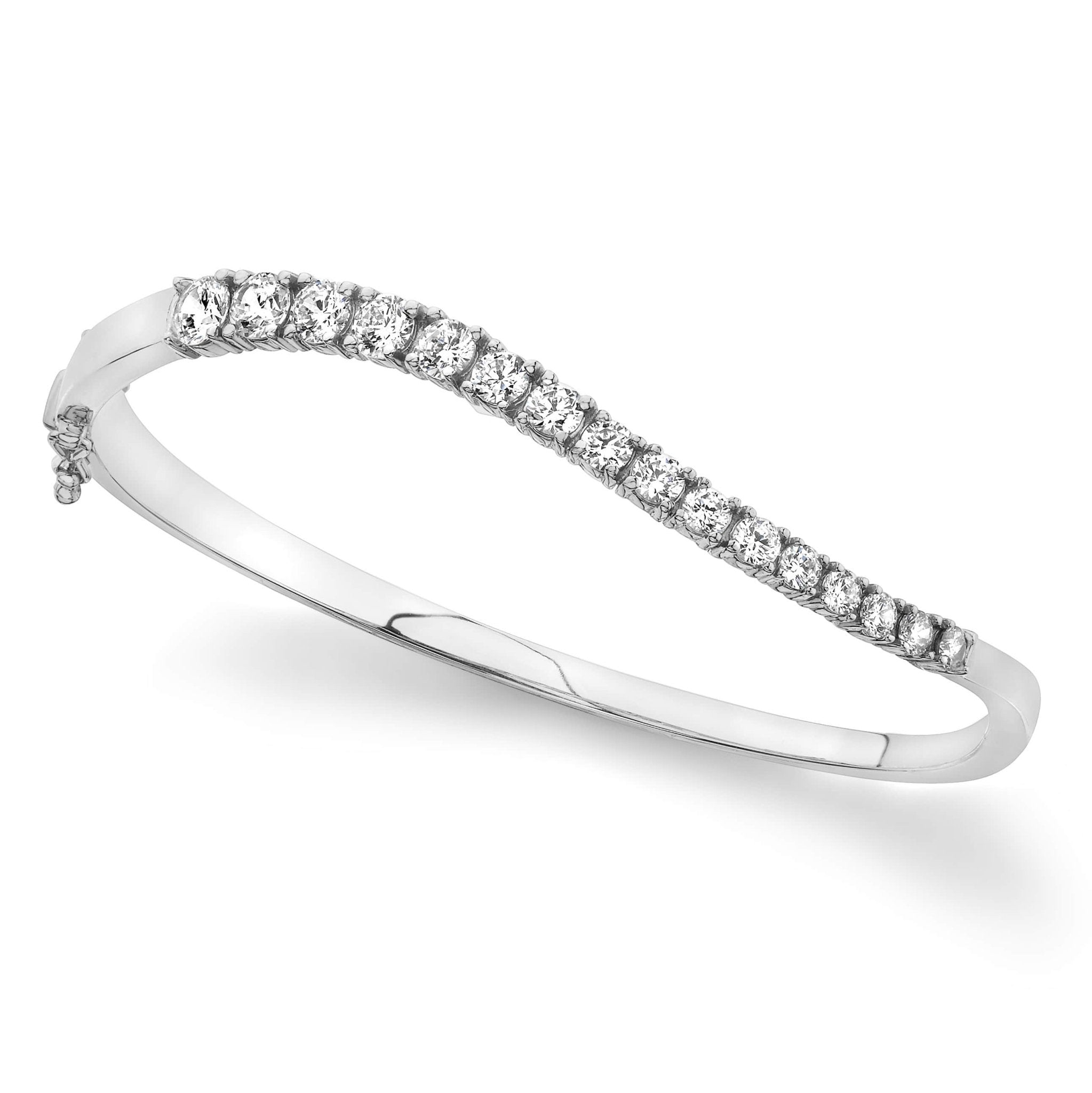 Curved Diamond Journey Bangle Diamond with 1.97 ct.(finished) - Luxury Time NYC