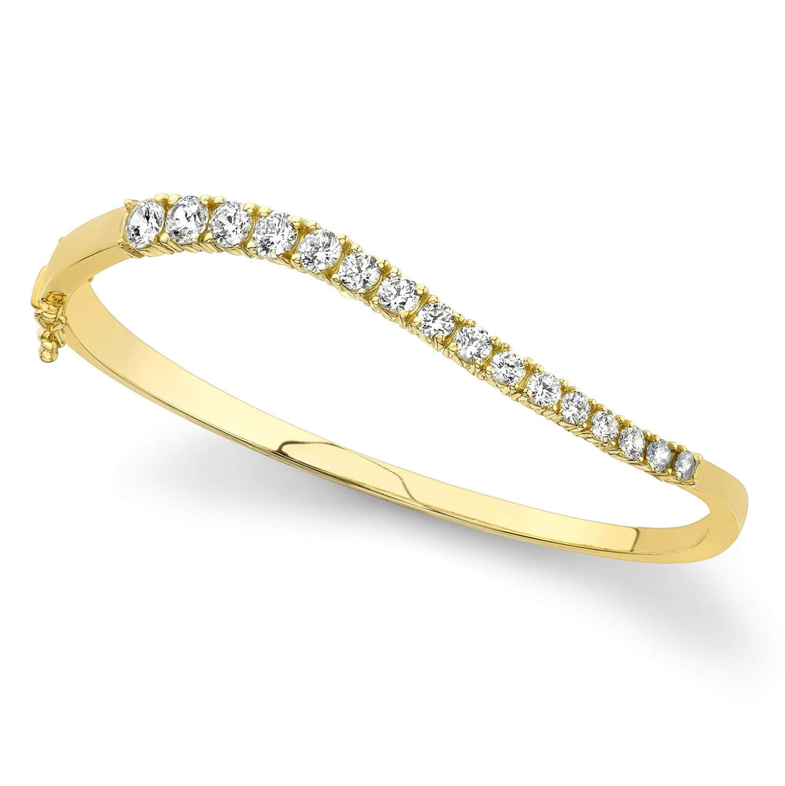 Curved Diamond Journey Lab - Grown Diamond Bangle with 1.97 ct.(finished) - Luxury Time NYC