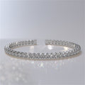 Curved Prong Flexible Diamond Bangle Bracelet with 3.00 ct.(finished) 2.75mm - Luxury Time NYC