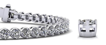 Dazzling Four Prong Diamond Tennis Bracelet with 4.83 ct.(finished) 3mm - Luxury Time NYC