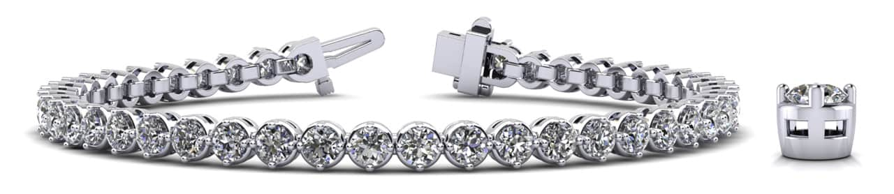 Dazzling Four Prong Lab - Grown Diamond Tennis Bracelet with 3.24 ct.(finished) 2.5mm - Luxury Time NYC