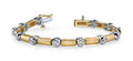 Diamond And Bar Diamond Bracelet with 0.98 ct.(finished) 2.75mm - Luxury Time NYC