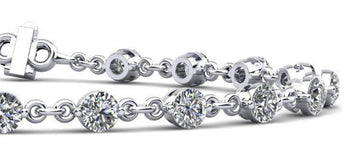 Diamond And Chain Link Diamond Bracelet with 3.20 ct.(finished) 3.5mm - Luxury Time NYC