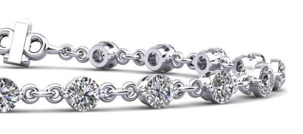 Diamond And Chain Link Diamond Bracelet with 3.78 ct.(finished) 3.8mm - Luxury Time NYC