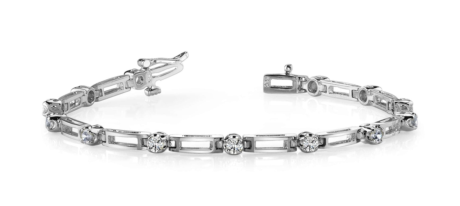 Diamond Box Link Lab - Grown Diamond Bracelet with 1.04 ct.(finished) 3.0mm - Luxury Time NYC