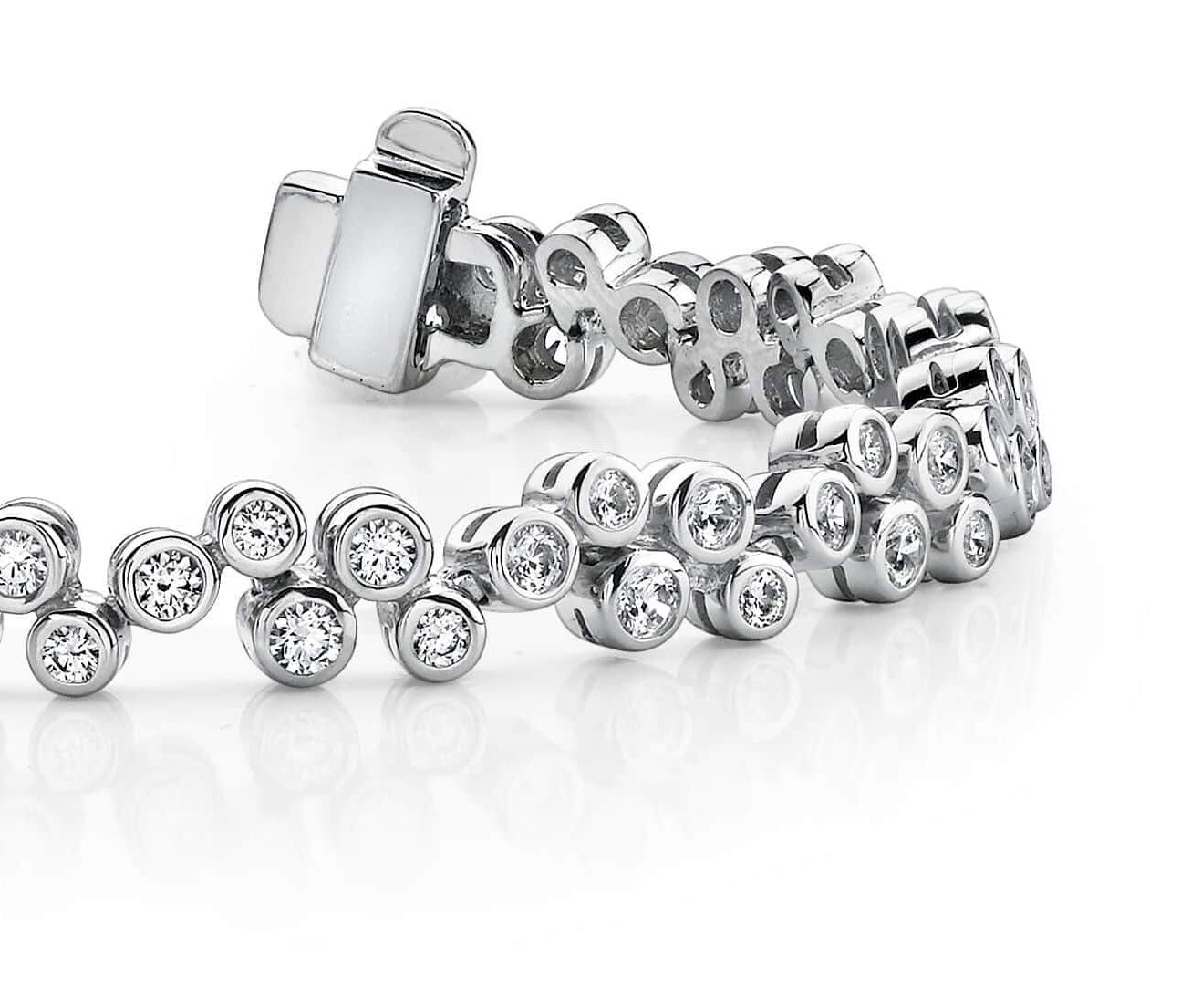 Diamond Bubble Diamond Bracelet with 2.10 ct.(finished) 1.7mm, 2mm, 2.2mm - Luxury Time NYC