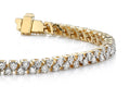 Diamond Checkerboard Two Row Tennis Bracelet Lab - Grown Diamond with 3.36 ct.(finished) 2mm - Luxury Time NYC