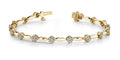 Diamond Cluster Link Bracelet In Lab - Grown Diamond with 1.50 ct.(finished) 1.3mm, 1.7mm - Luxury Time NYC