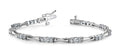 Diamond Column Link Diamond Bracelet with 1.50 ct.(finished) 1.9mm, 2.9mm - Luxury Time NYC