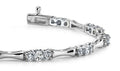 Diamond Column Link Diamond Bracelet with 2.00 ct.(finished) 2.5mm, 3mm - Luxury Time NYC