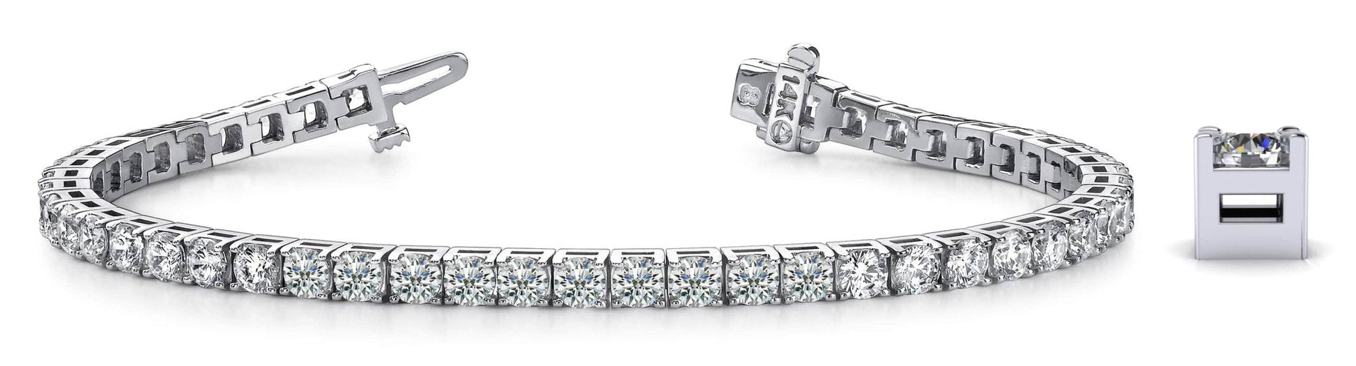 Diamond Dreams Diamond Tennis Bracelet with 1.98 ct.(finished) 1.8mm - Luxury Time NYC