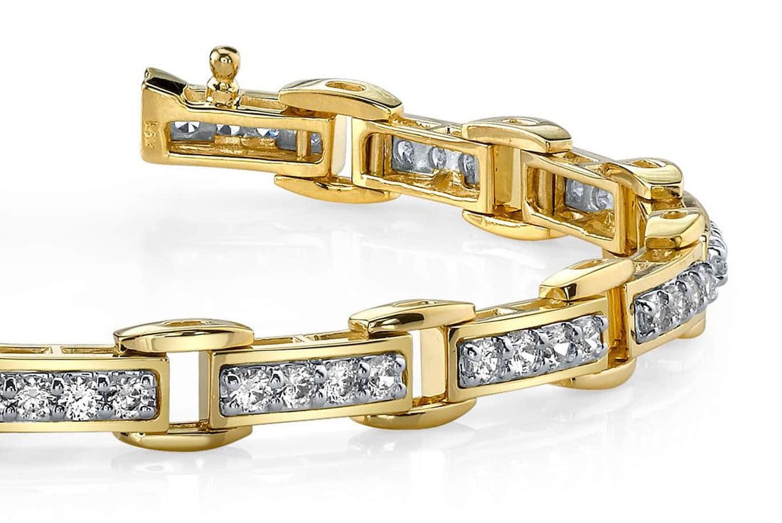 Diamond Quad Link Diamond Bracelet with 1.96 ct.(finished) 2mm - Luxury Time NYC