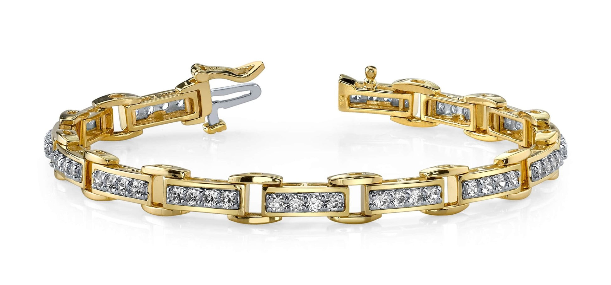 Diamond Quad Link Lab - Grown Diamond Bracelet with 2.42 ct.(finished) 2.5mm - Luxury Time NYC