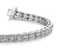 Diamond Square Link Diamond Bracelet with 1.49 ct.(finished) 2mm - Luxury Time NYC