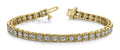 Diamond Square Link Diamond Bracelet with 2.93 ct.(finished) 2.7mm - Luxury Time NYC