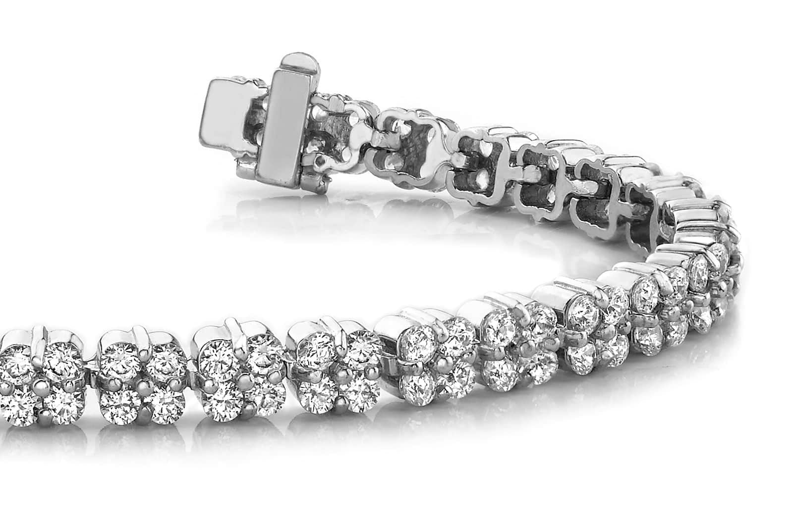 Diamond Squares Bracelet Lab - Grown Diamond with 4.96 ct.(finished) 2mm - Luxury Time NYC