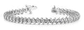 Diamond Swirl Link Lab - Grown Diamond Tennis Bracelet with 3.49 ct.(finished) 2.8mm - Luxury Time NYC