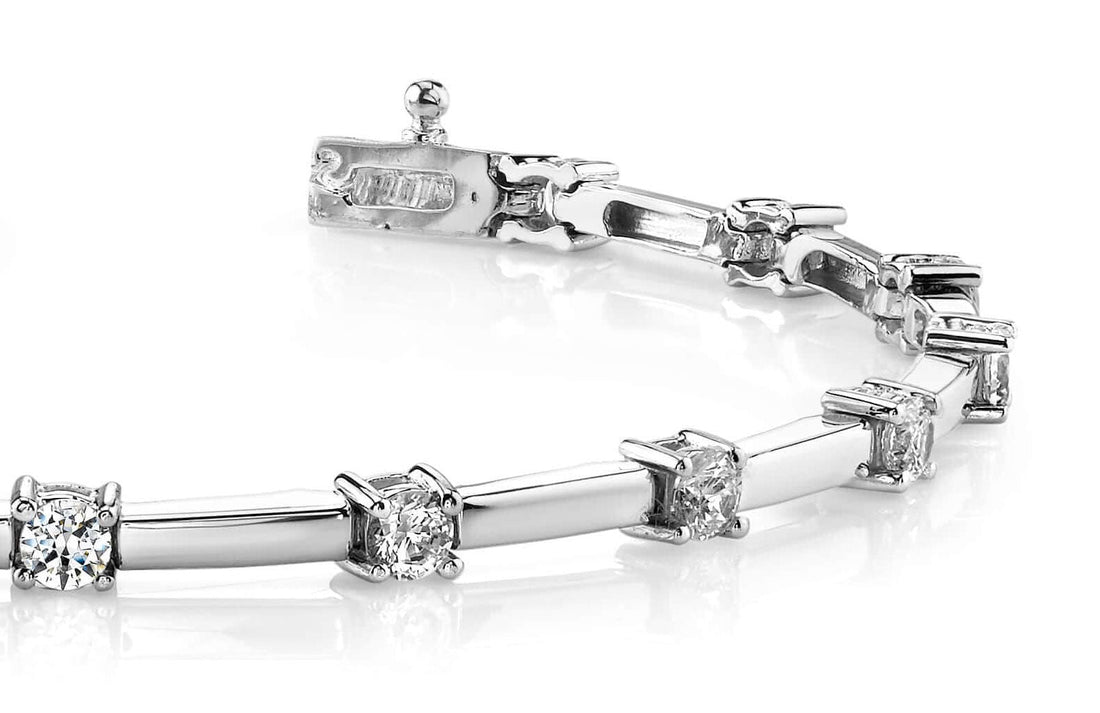 Diamond Train Link Diamond Bracelet with 0.96 ct.(finished) 2.6mm - Luxury Time NYC