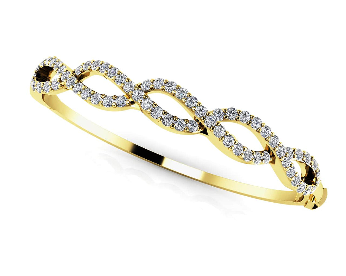 Diamond Woven Rope Bangle Diamond with 2.11 ct.(finished) 2mm - Luxury Time NYC